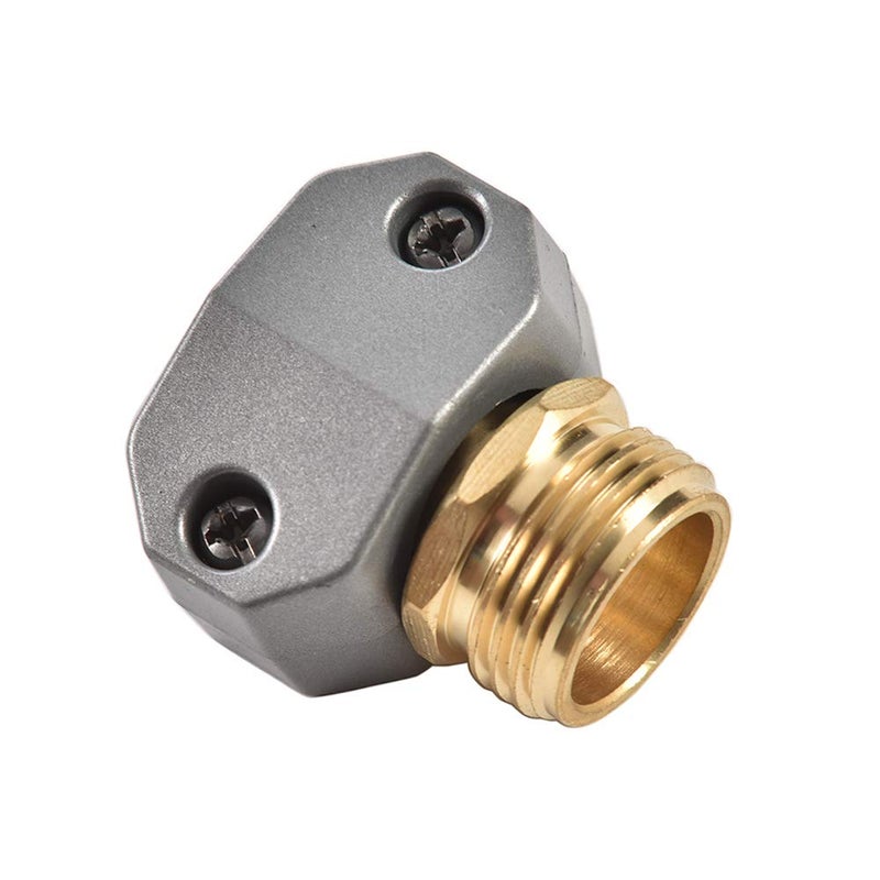 Sanpaint Zinc and Brass Male Clamp Coupling,Fits 3/4" or 5/8" Garden Hose Repair Fitting - Image 1